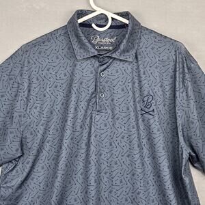 Barstool Golf Polo Shirt Mens XL Blue Grey Stretch Activewear